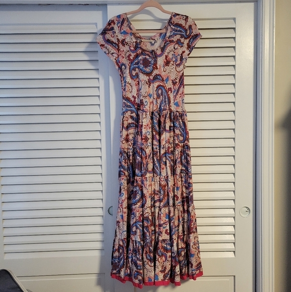 Soft surroundings Kara Framboise Paisley Maxi dress. - Picture 4 of 16
